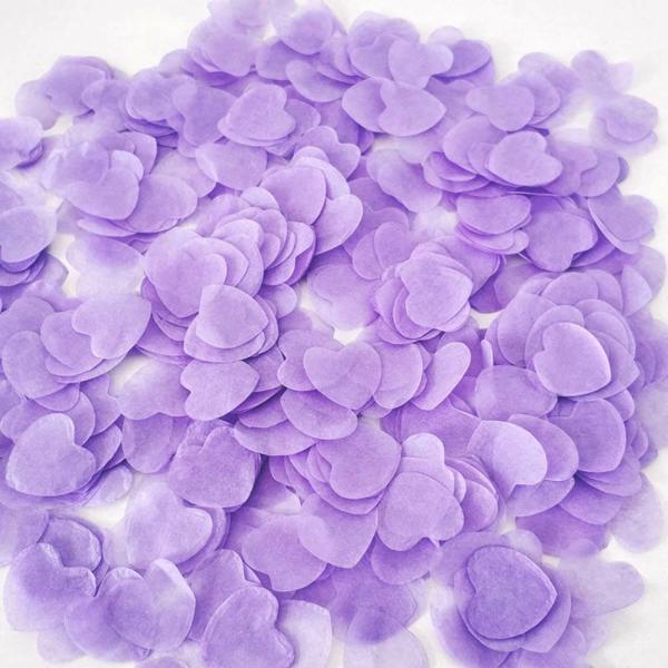 1.5Cm Heart Paper Confetti Table Scatters – Lilac  |   Heart Confetti