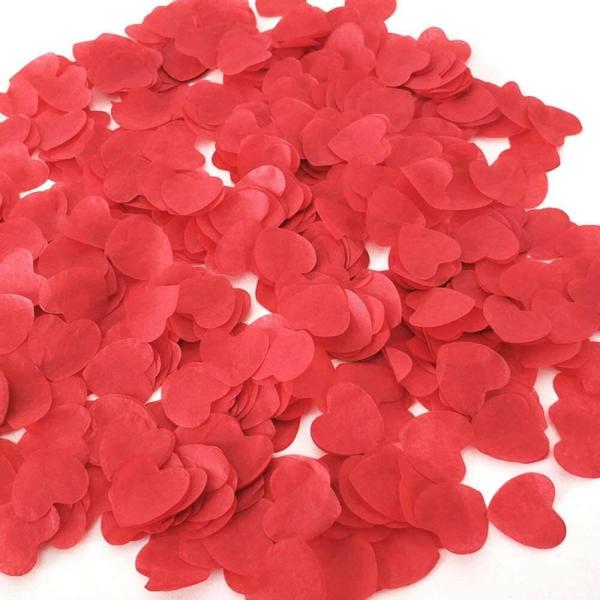 1.5Cm Heart Paper Confetti Table Scatters – Red  |   Heart Confetti