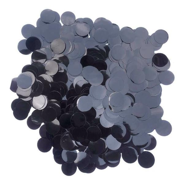 1.5Cm Round Black Foil Confetti  |   Round Confetti