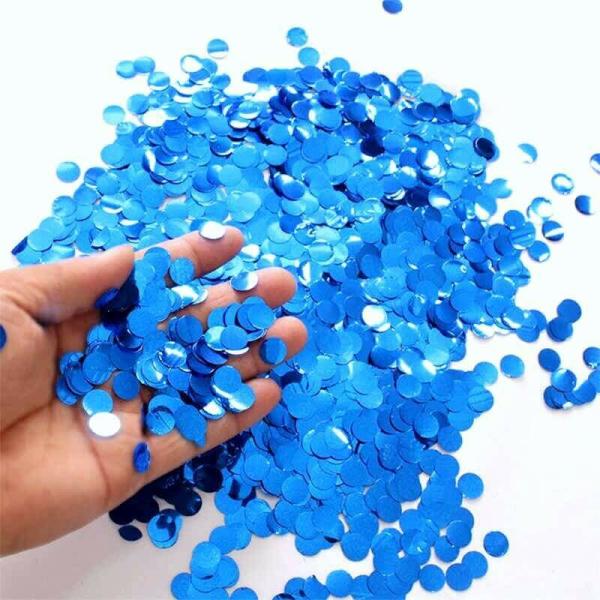 1.5Cm Round Foil Confetti – Blue  |   Round Confetti