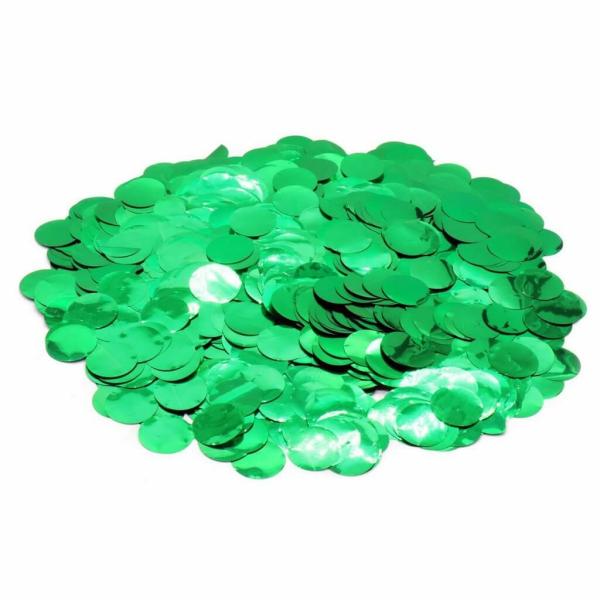 1.5Cm Round Green Foil Confetti  |   Round Confetti