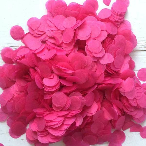 1.5Cm Round Paper Confetti – Hot Pink  |   Round Confetti