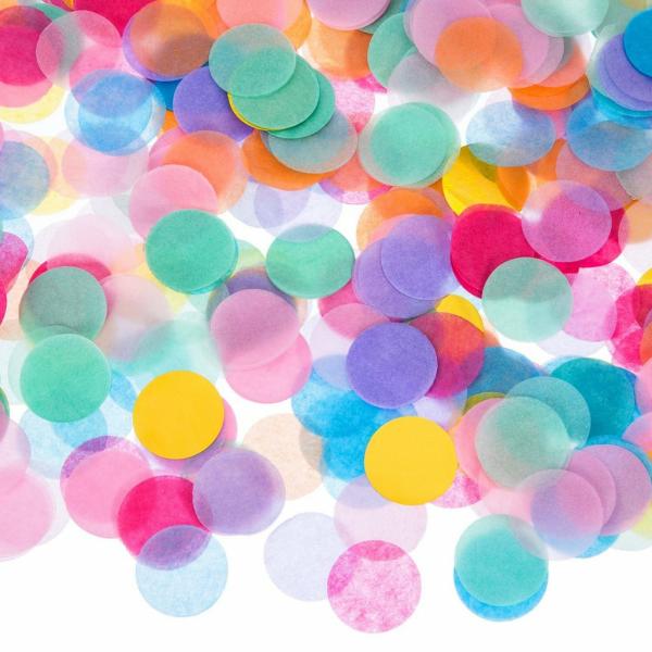 1.5Cm Round Paper Confetti – Rainbow  |   Round Confetti