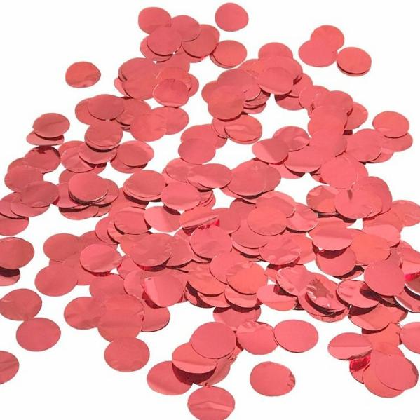 1.5Cm Round Red Foil Confetti  |   Round Confetti