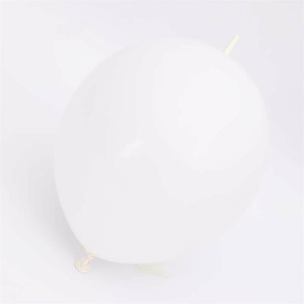 12-Inch Latex Linking Balloon 10Pk – White  |   Plain Colour