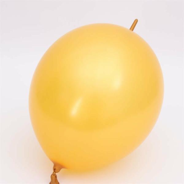 12-Inch Latex Linking Balloons 10Pk – Gold  |   Tail Balloons