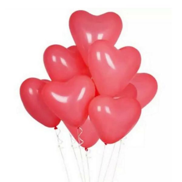 12-Inch Macaron Heart Latex Balloons 10Pk – Red  |   Balloon Bouquets