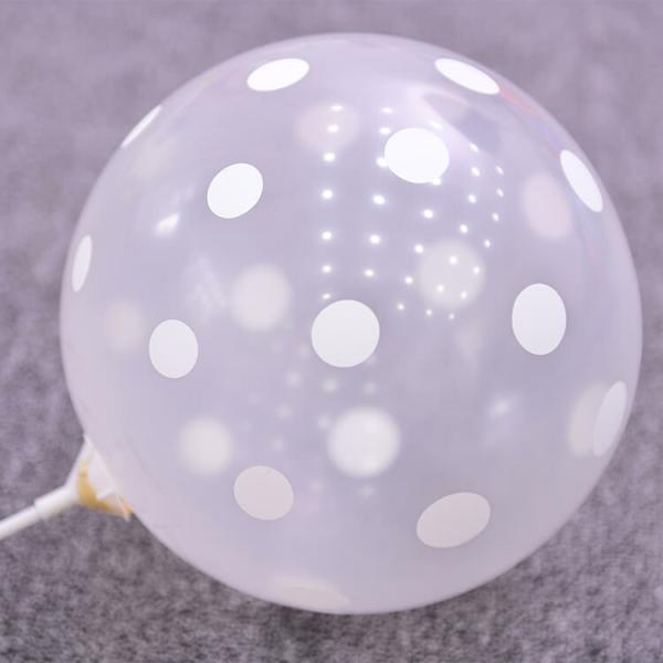 12-Inch Transparent Polka Dot Latex Balloons 10Pk – White Dots  |   Polka Dots