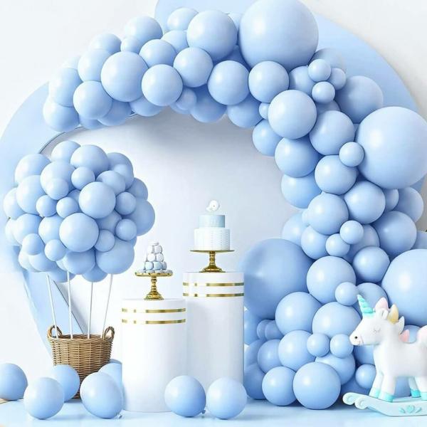 129Pcs Pastel Blue Latex Balloon Garland Kit  |   Balloon Garlands