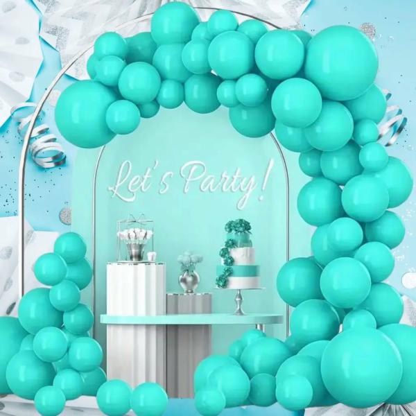 129Pcs Tiffany Blue Latex Balloon Garland Kit  |   Balloon Garlands