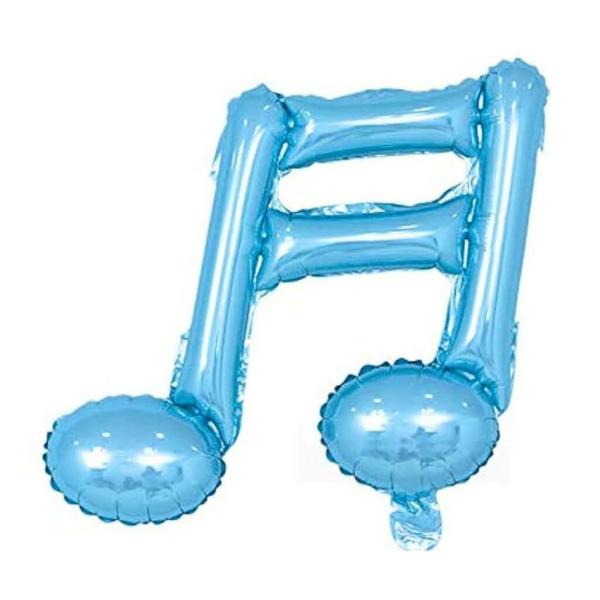 16-Inch Light Blue Double Music Note Foil Balloon  |   Shaped Balloons