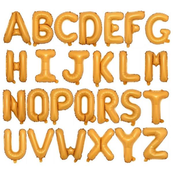 16-Inch Orange A-Z Alphabet Letter Foil Balloon  |   Letter Balloons