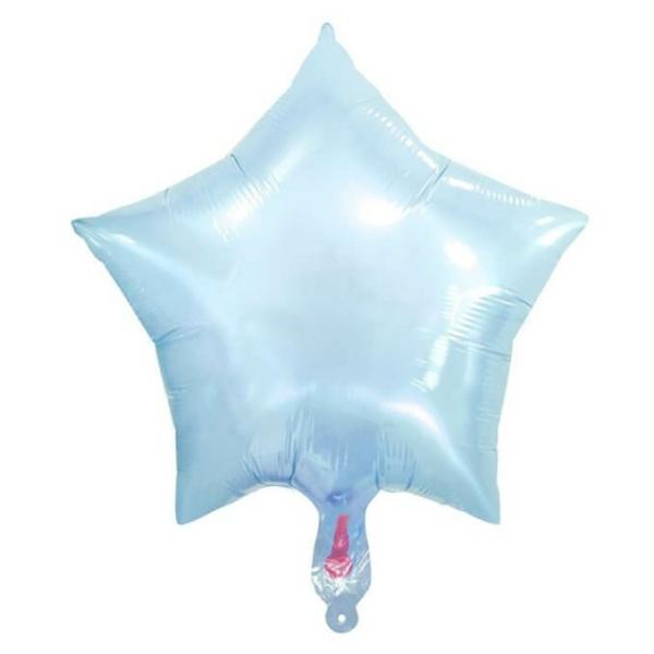 18-Inch Crystal Clear Pastel Blue Star Foil Balloon  |   Shaped Balloons