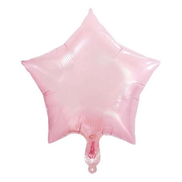 18-Inch Crystal Clear Pastel Pink Star Foil Balloon  |   Shaped Balloons