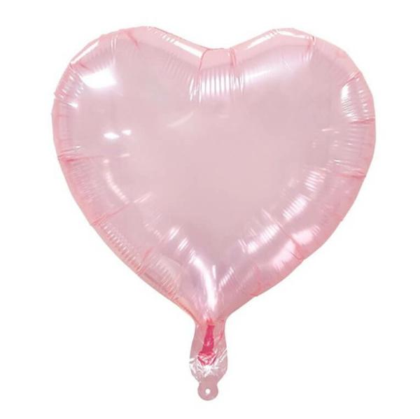 18-Inch Crystal Pastel Pink Heart Foil Balloon  |   Shaped Balloons