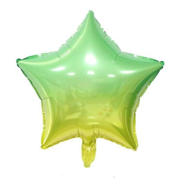 18-Inch Gradient Yellow Green Star Foil Balloon  |   Shaped Balloons