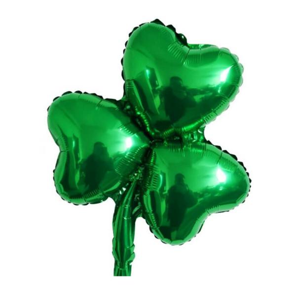 18-Inch Green Shamrock Shaped Foil Balloon  |   Shaped Balloons