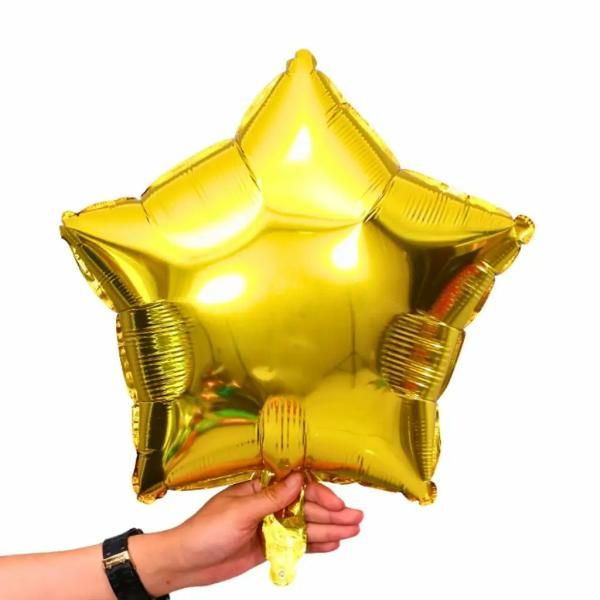 18-Inch Metallic Gold Star Foil Balloon  |   Shaped Balloons