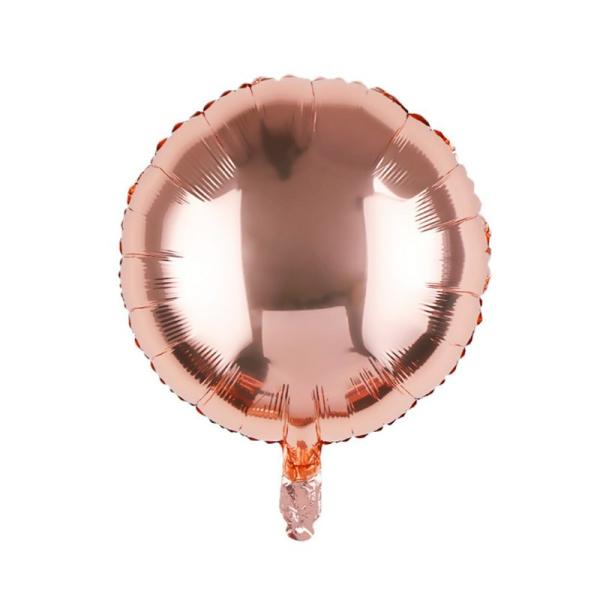 18-Inch Rose Gold Round Shaped Foil Balloon  |   Shaped Balloons