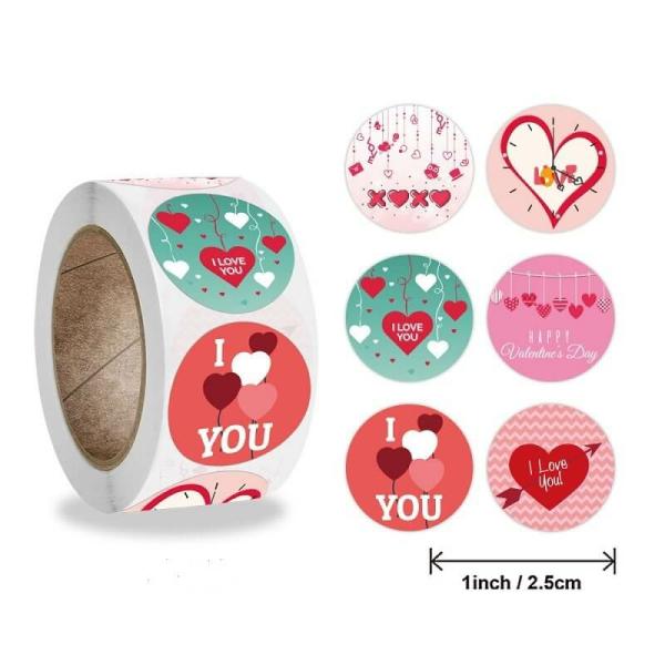 2.5Cm Happy Valentine’s Day I Love You Stickers 50Pk  |   Stickers