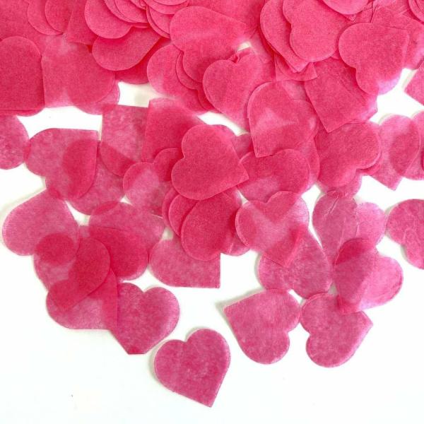 2.5Cm Heart Paper Confetti Table Scatters – Hot Pink  |   Heart Confetti