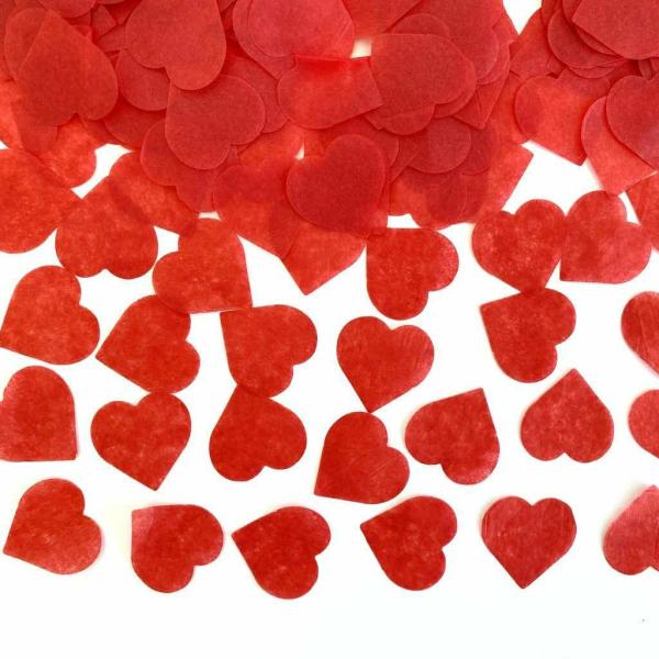 2.5Cm Heart Paper Confetti Table Scatters – Red  |   Heart Confetti