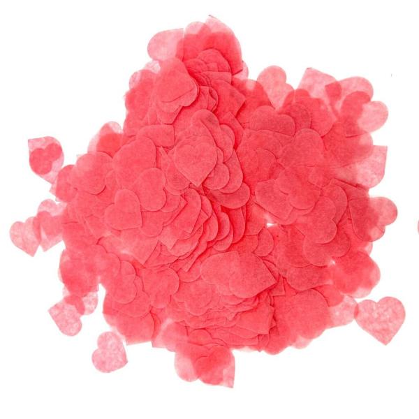 2.5Cm Heart Paper Confetti Table Scatters – Watermelon Red  |   Heart Confetti