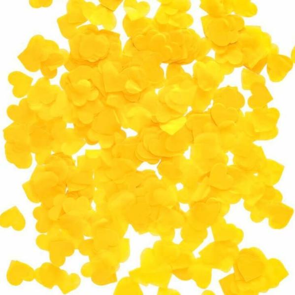 2.5Cm Heart Paper Confetti Table Scatters – Yellow  |   Heart Confetti