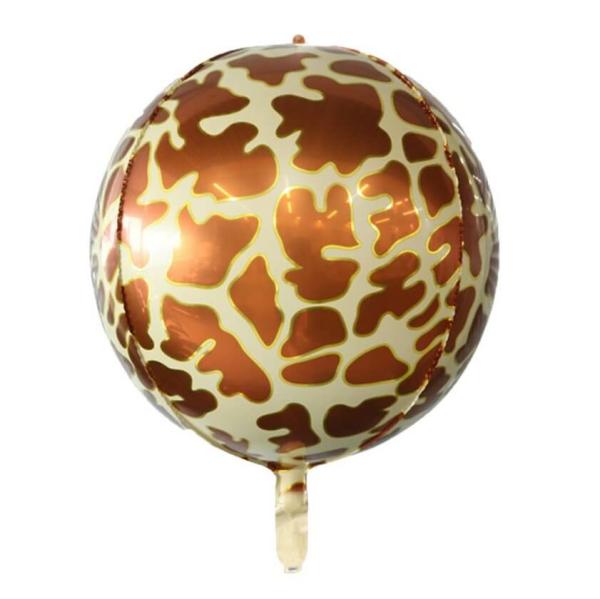 22-Inch Giraffe Spot Print Orbz Foil Balloon  |   Orbz Balloons