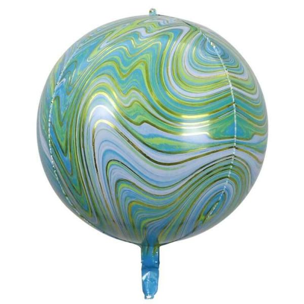 22-Inch Jumbo Marble Orbz Balloon – Green  |   Orbz Balloons