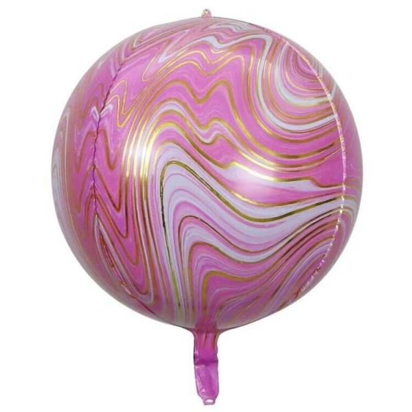 22-Inch Jumbo Marble Orbz Balloon – Pink  |   Orbz Balloons