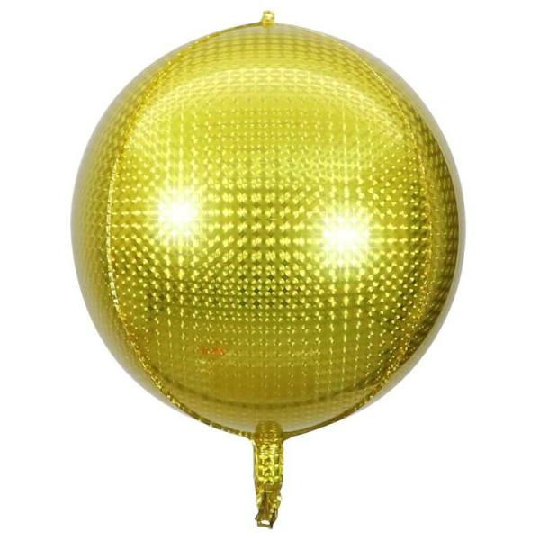 22-Inch Jumbo Orbz Laser Sequin Gold Foil Balloon  |   Orbz Balloons