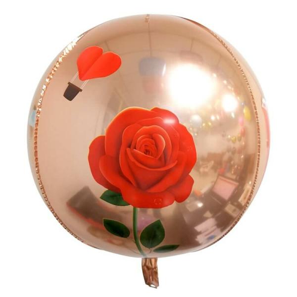 22-Inch Rose Gold Love Valentines Day Orbz Foil Balloon  |   Orbz Balloons