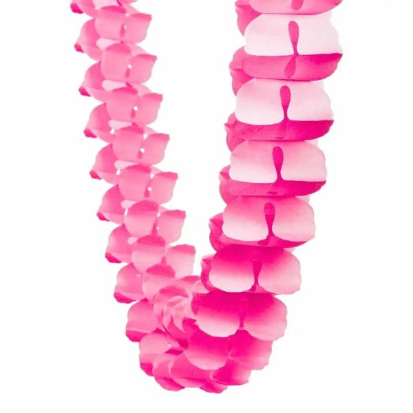 3.6M Four Leaf Clover Tissue Paper Garland – Pink  |   Paper Garlands