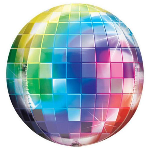 32-Inch Jumbo Rainbow Disco Ball Orbz Foil Balloon  |   32-Inch Numbers