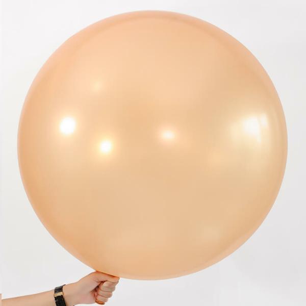 36-Inch Jumbo Round Gold Latex Balloon  |   Plain Colour