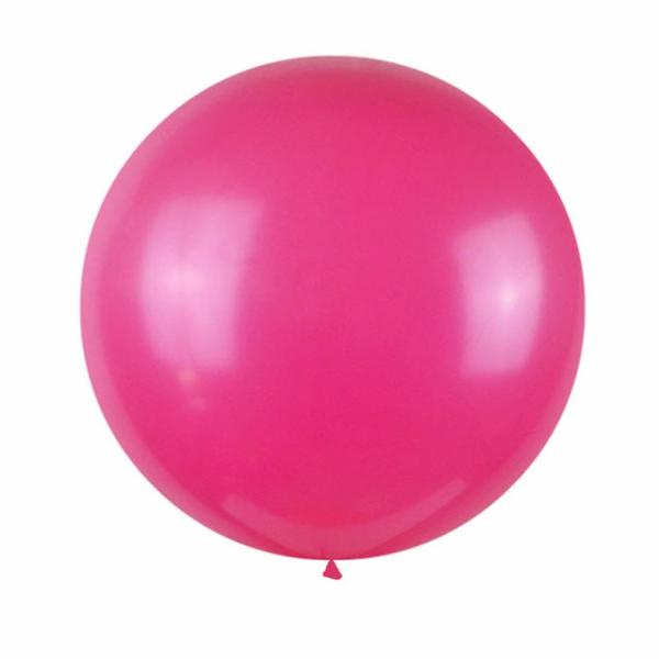 36-Inch Jumbo Round Hot Pink Latex Balloon  |   Giant Balloons