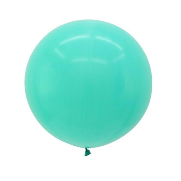 36-Inch Jumbo Round Teal Latex Balloon  |   Plain Colour