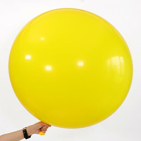 36-Inch Jumbo Round Yellow Latex Balloon  |   Giant Balloons