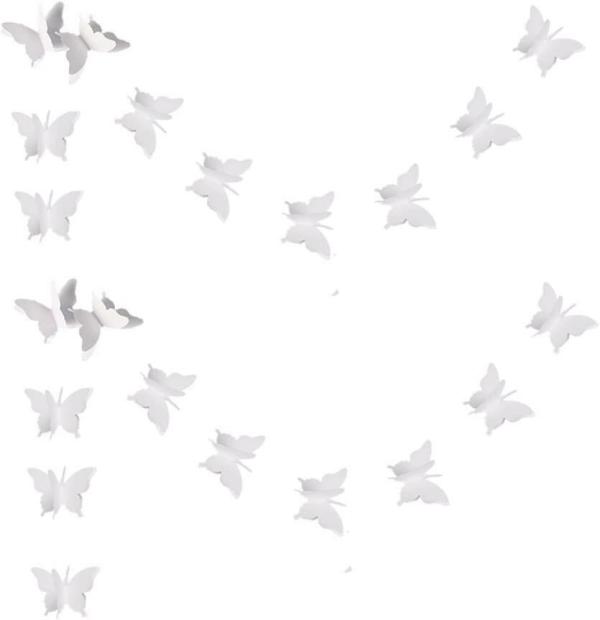 3D White Butterfly Paper Garland  |   Paper Garlands