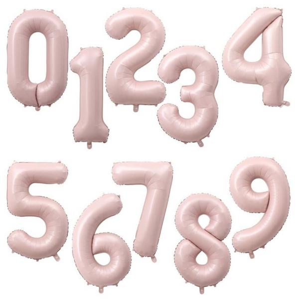 40-Inch Jumbo Matte Pink Number 0-9 Foil Balloon  |   Number Balloons