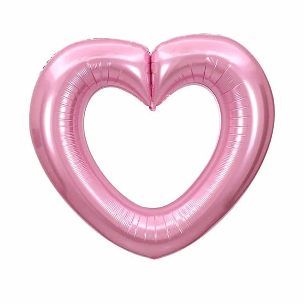 40-Inch Jumbo Pink Hollow Heart Foil Balloon  |   40-Inch Numbers