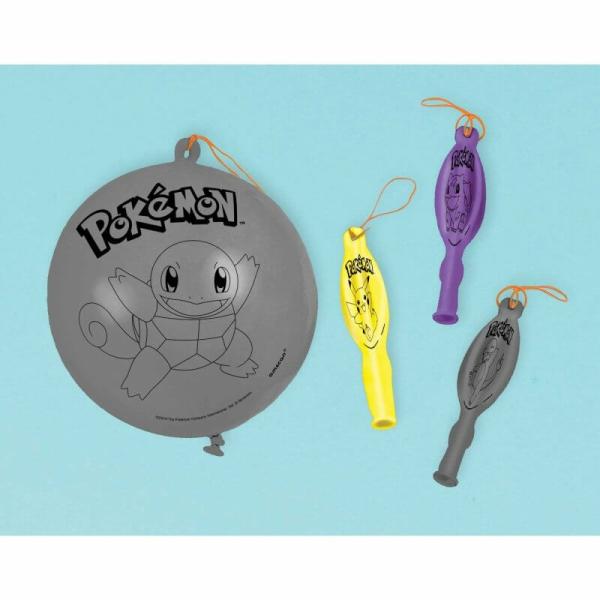 40Cm Pokemon Classic Punch Balloons 4Pk  |   Party Favours