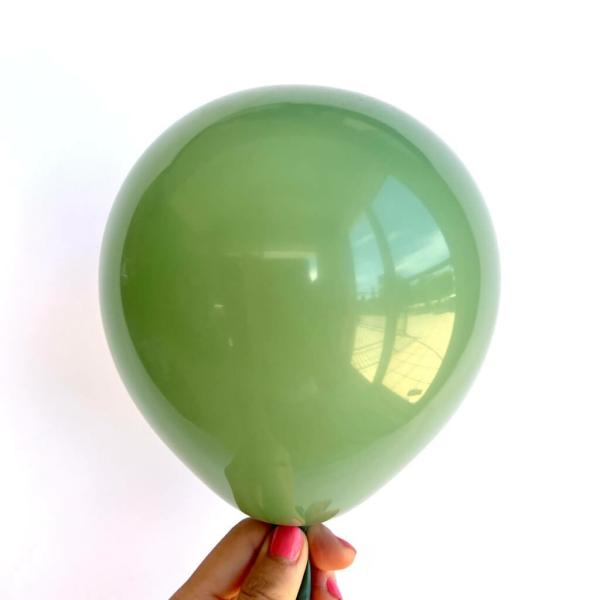 5-Inch Mini Avocado Green Latex Balloons 10Pk  |   Plain Colour