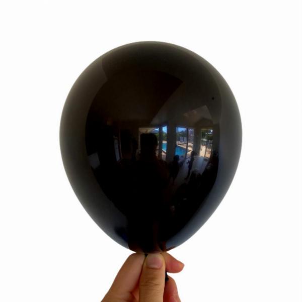 5-Inch Mini Black Latex Balloons 10Pk  |   Plain Colour