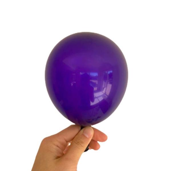 5-Inch Mini Dark Purple Mini Latex Balloons 10Pk  |   Plain Colour