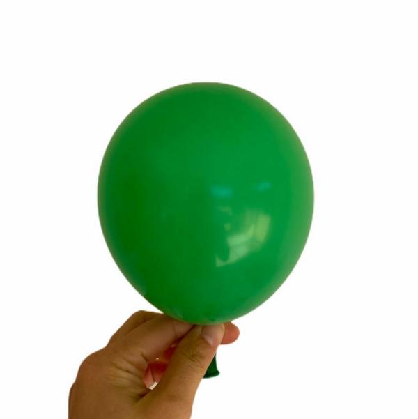 5-Inch Mini Green Latex Mini Balloons 10Pk  |   Plain Colour