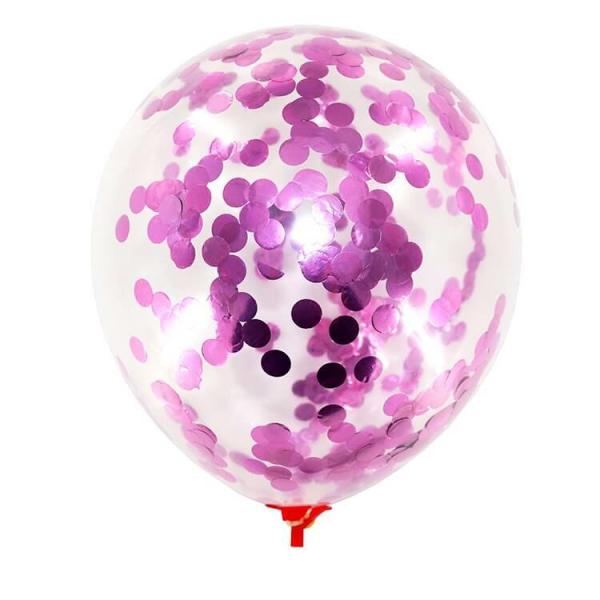 5-Inch Mini Hot Pink Confetti Balloons 10Pk  |   Mini Balloons