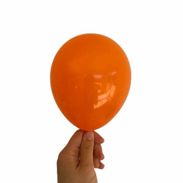 5-Inch Orange Mini Latex Balloons 10Pk  |   Plain Colour