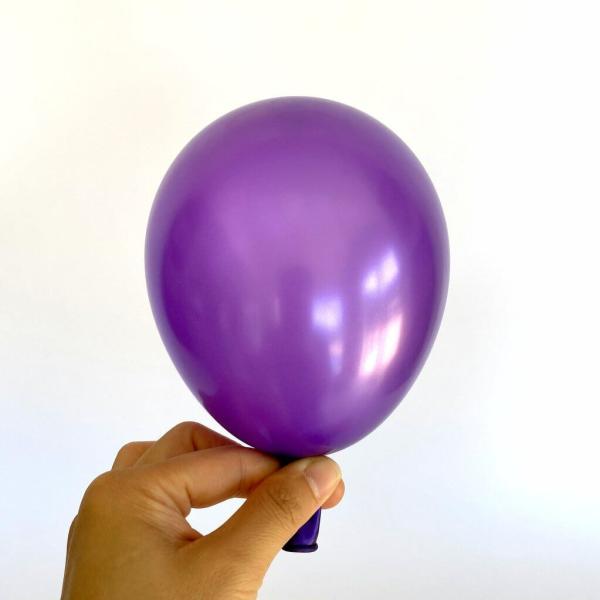 5-Inch Pearl Dark Purple Mini Latex Balloons 10Pk  |   Pearl Balloons